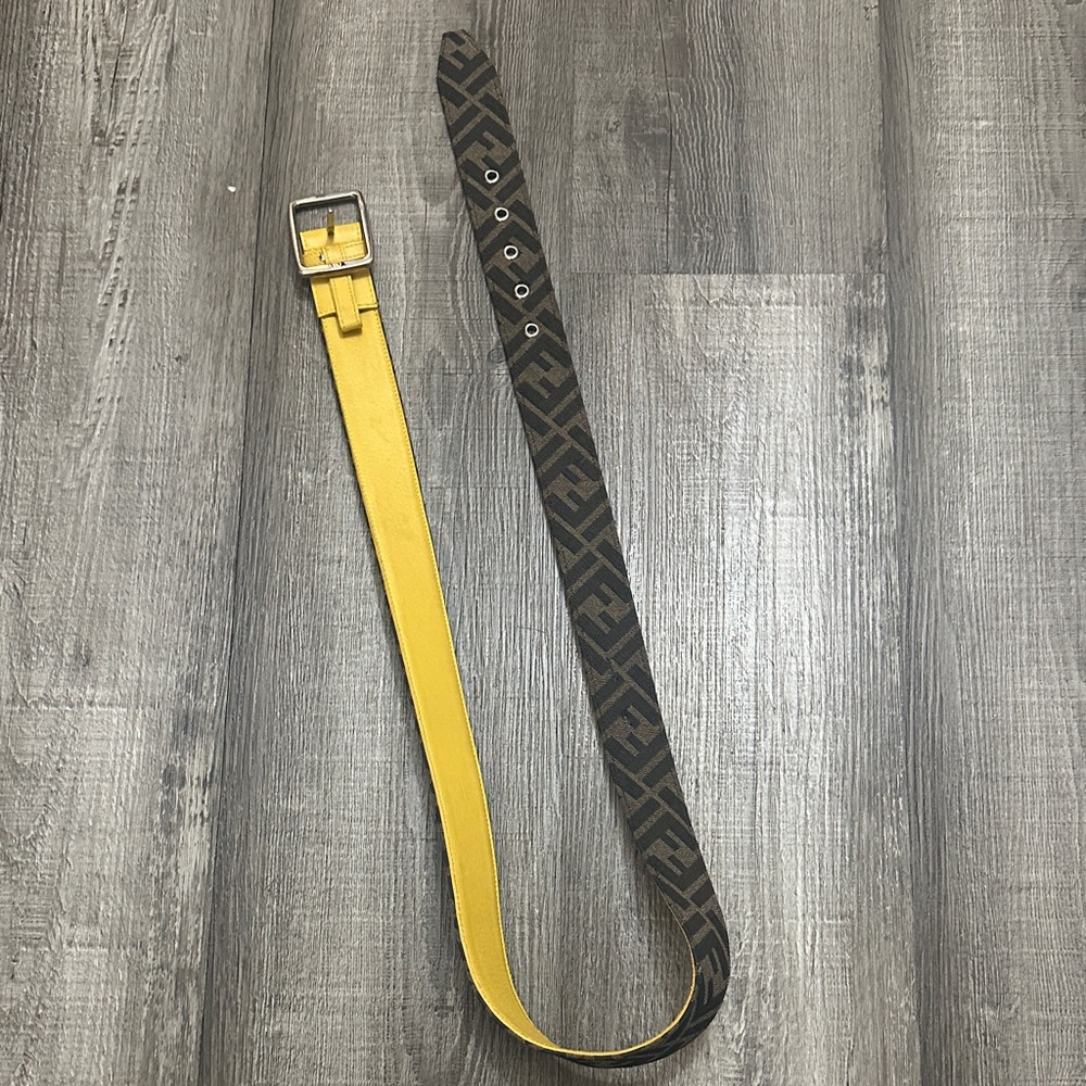 Fendi Yellow and Brown Belt Bag